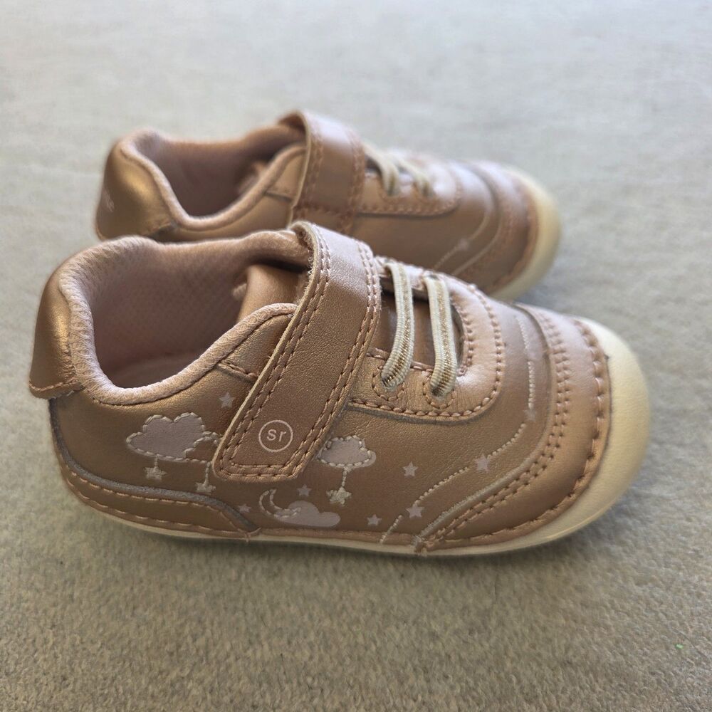 Stride Rite Soft Motion Adalyn Shoes Infant Toddler Size 4.5M Rose Gold BG000702